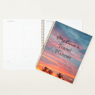Personalized Dreamy Tropical Sunset  Planner