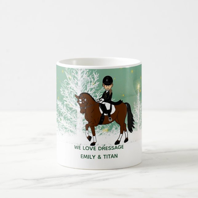 Personalized Dressage Horse Rider Mug Girls (Center)