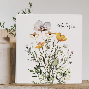 Personalized Dried Wildflower Bouquet Binder