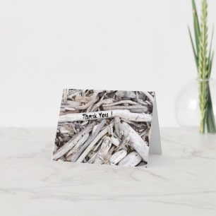 Personalized Driftwood Thank You Card