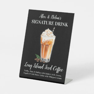 Personalized Drink Sign Long Island Iced Coffee