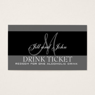 Personalized Drink Ticket for Wedding Reception
