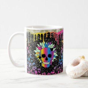 Personalized Dripping Skulls Design Coffee Mug Cup