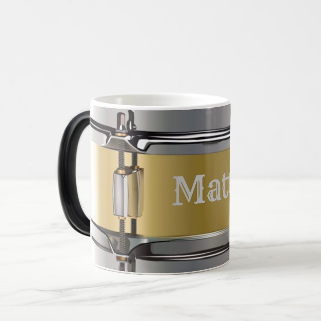 Personalized Drum Morphing Mug (Front Left)