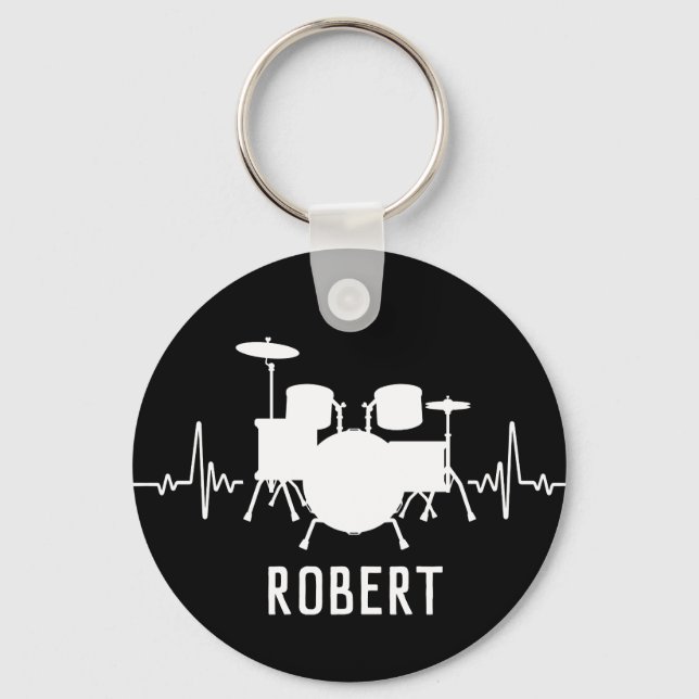  Personalized drummer  Keychain (Front)