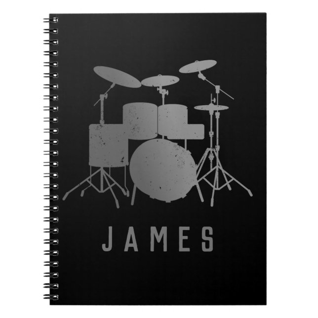 Personalized Drums - Funny drummer  Notebook (Front)