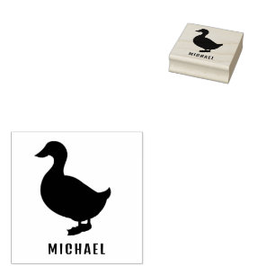 personalized  Duck  Rubber Stamp