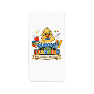 Personalized Duck Teacher Sticker   Waddle Into Le
