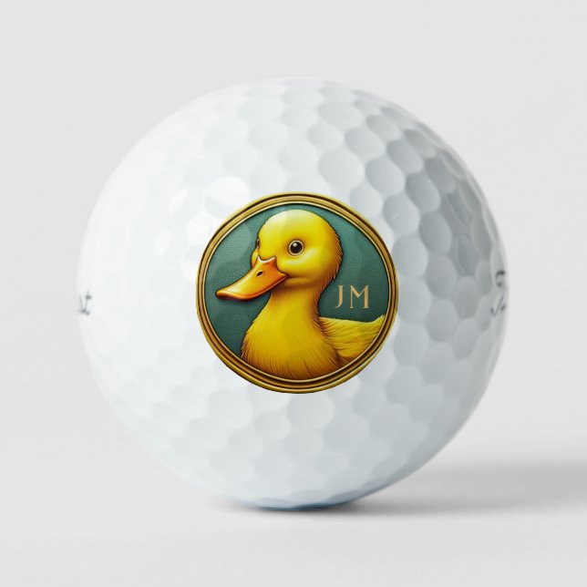 Personalized Duck Titleist Pro V1 Golf Balls (Front)
