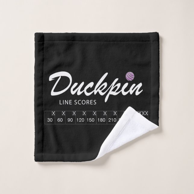 Personalized Duckpin Bowling Ball Towel (Wash Cloth)