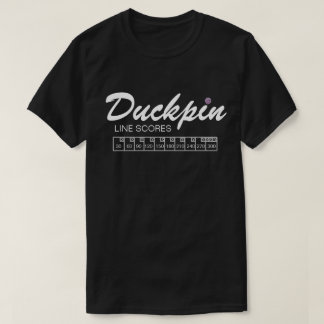 Personalized Duckpin Line Scores Black T-Shirt