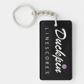 Personalized Duckpin Line Scores Keychain -2 Sides