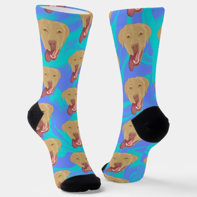 Personalized Dudley Labrador Socks (Angled)
