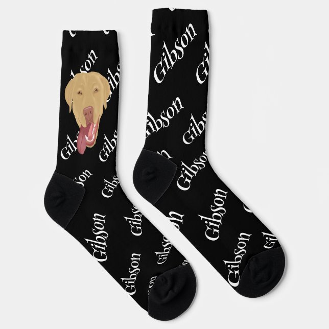 Personalized Dudley Labrador Socks (Right)