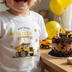 Personalized Dump Truck Birthday Toddler T-shirt