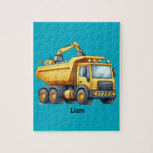 Personalized Dump Truck Jigsaw Puzzle