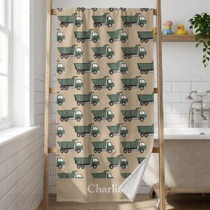 Personalized Dump Truck Kids Beach Towel