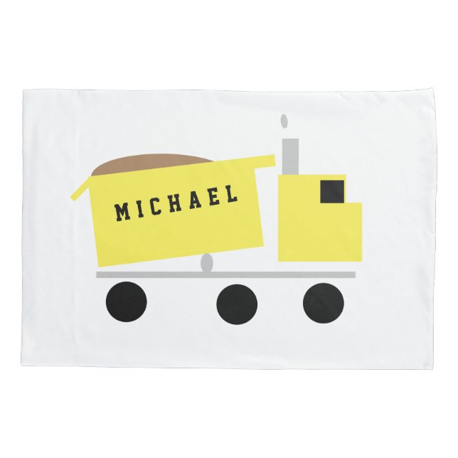 Personalized Dump Truck Pillowcase (Back)