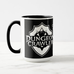 Personalized Dungeon Crawler Black And White Mug
