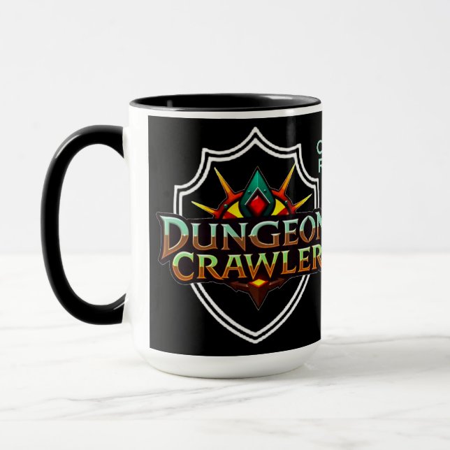 Personalized Dungeon Crawler Colour Logo 2 Mug (Left)