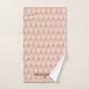 Personalized Dusky Peach Colour Hand Towel