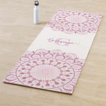 Personalized Dusky Rose Confetti Lace Dot Mandala