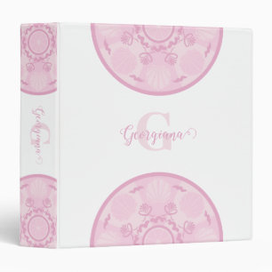 Personalized Dusky Rose Grand Millennial Mandala Binder
