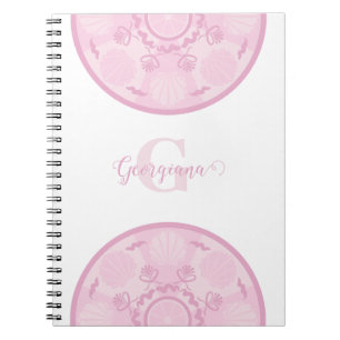 Personalized Dusky Rose Grand Millennial Mandala Notebook