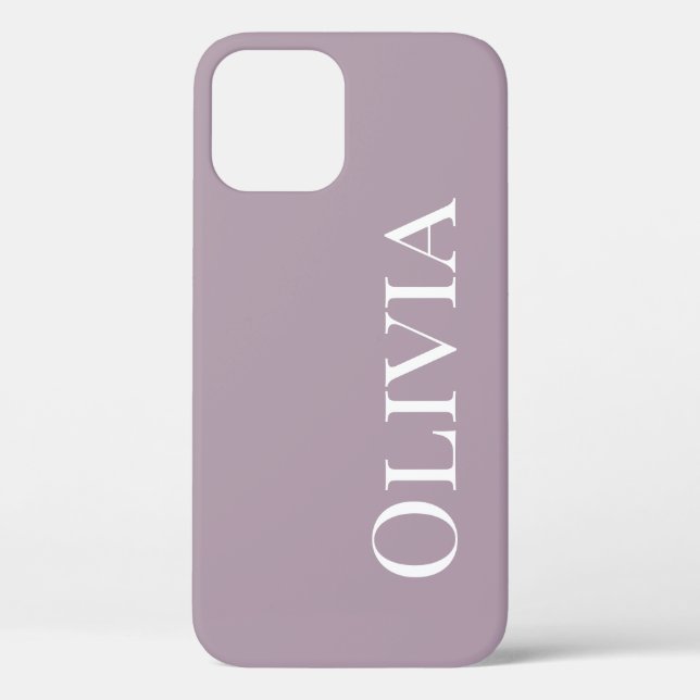 Personalized Dust Lavender Modern Typography Case-Mate iPhone Case (Back)