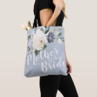 Personalized dusty blue floral mother of the bride