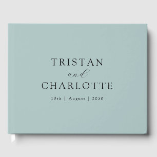 Personalized Dusty Blue  Guest Book