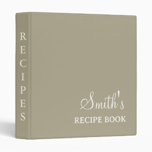 Personalized Dusty Blue Minimalist Modern Monogram Binder