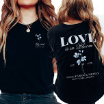 Personalized Dusty Blue Wildflower Bridal Shower T-Shirt<br><div class="desc">Get ready to celebrate in style with our Personalized Dusty Blue Wildflower Bridal Shower T-Shirt! Created for her special day, these tees feature a stunning vintage botanical design with delicate wildflowers in a beautiful dusty blue hue. Ideal for a spring or summer wedding, these shirts add a touch of whimsical...</div>