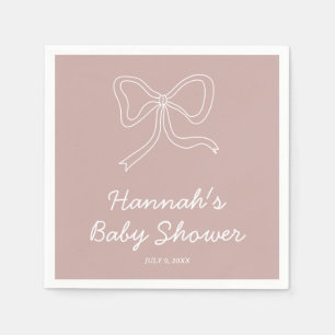 Personalized Dusty Pink Baby Shower Napkins