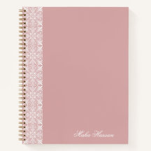 Personalized Dusty Rose Geometric Floral Print 