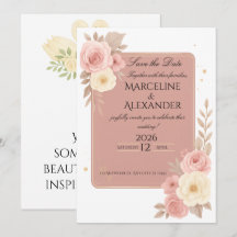 Personalized Dusty Rose Invitation