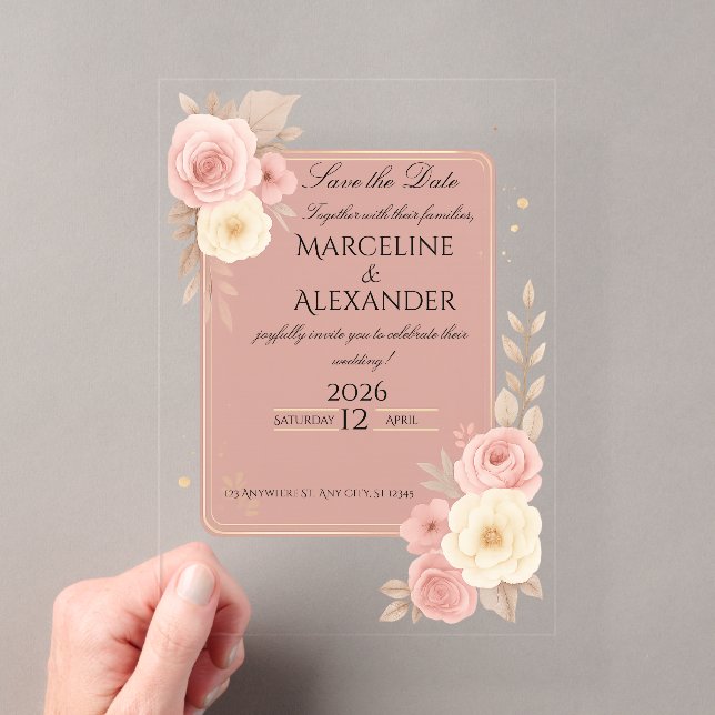 Personalized Dusty Rose Invitation (Insitu (Handheld))