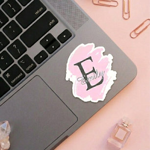 Personalized Dusty Rose Monogrammed Stickers