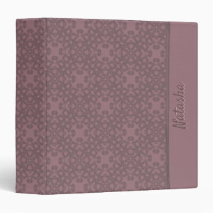 Personalized Dusty Rose Pattern Binder