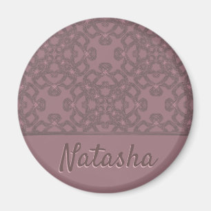 Personalized Dusty Rose Pattern Magnet