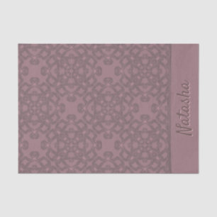 Personalized Dusty Rose Pattern Tissue Paper