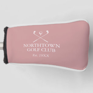 Personalized Dusty Rose Pink Golf Club Name Head Cover