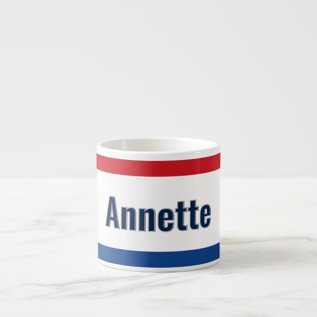 Personalized Dutch Flag Espresso Cup (Front)