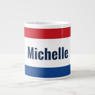 Personalized Dutch Flag Large Coffee Mug