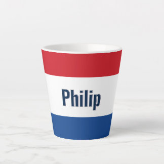 Personalized Dutch Flag Latte Mug