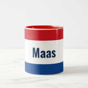 Personalized Dutch Flag Two-Tone Coffee Mug