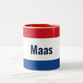 Personalized Dutch Flag Two-Tone Coffee Mug