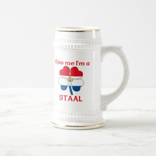 Personalized Dutch Kiss Me I'm Staal Beer Stein
