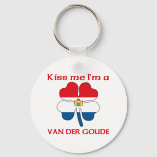 Personalized Dutch Kiss Me I'm Van Der Goude Keychain