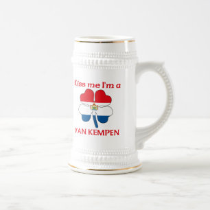 Personalized Dutch Kiss Me I'm Van Kempen Beer Stein